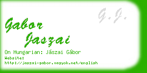 gabor jaszai business card
