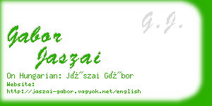 gabor jaszai business card